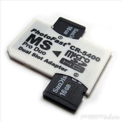   2x microSD  Photofast CR-5400  Ms Pro DUO