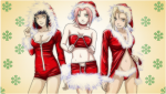 NAruto Hinata Ino Sakura Girls Sexy Christmas