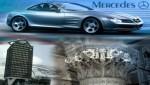 Mercedes on town