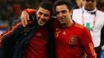 David Villa and Xavi