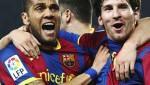 Alves and Messi
