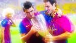 David Villa and Fabregas