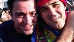 David Villa and Xavi
