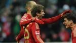 FC Bayern players celebrate