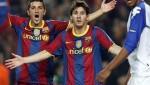 Lionel Messi and Villa