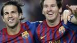 Lionel Messi and Fabregas