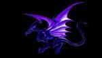 Purple 3D Dragon Wallpaper