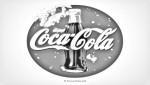 Лого Coca Cola карандашом