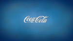 Логотип Coca-Cola на голубом фоне