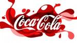 Логотип Coca Cola на фоне красной кляксы