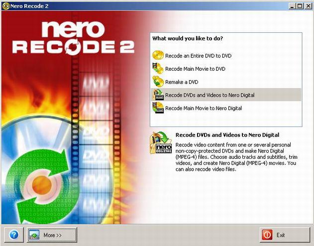 ��������������� ����� � Nero Recode