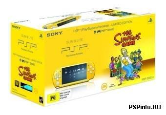 PSP Slim & Lite Yellow: The Simpsons Game Limited Edition!