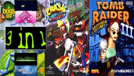 3 in 1 (Tomb Raider 3, Crash Bandicoot 3 Warped, Bug's Life)