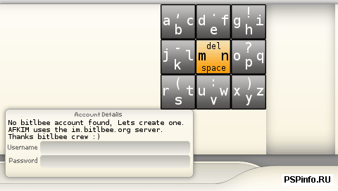 AFKIM bitlbee account creator