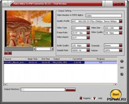 Plato Video to PSP Converter Free 3.61