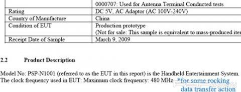 SCE:   480MHz  PSP Go   USB,    CPU