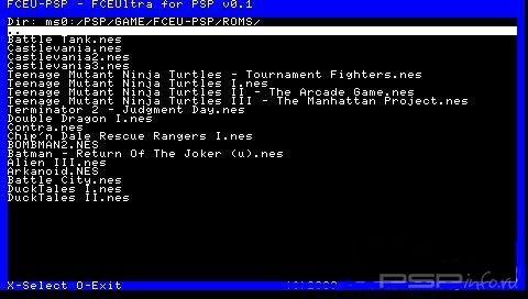 FCEUltra for PSP V0.1