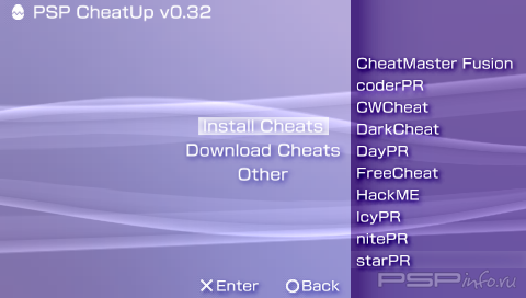 PSP CheatUP v 0.32