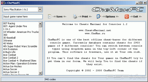 CheMax for Consoles v1.5