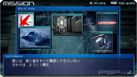 ������ ��������� � ������� Armored Core: Last Raven Portable