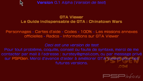 GTA Viewer v.0.1 Alpha  PSP.
