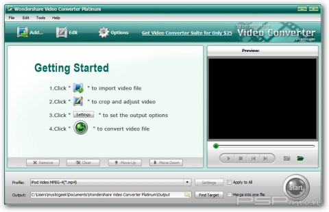 Wondershare Video Converter Platinum