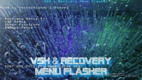 VSH Recovery Menu & Flasher v1.5 [HomeBrew]
