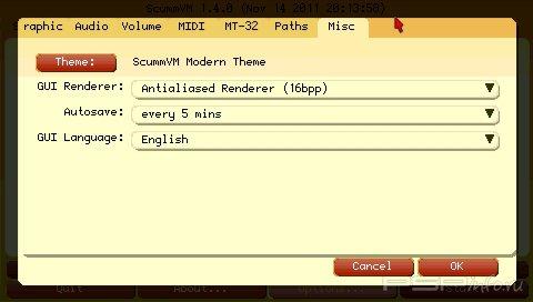 ScummVM 1.4.0 [HomeBrew]