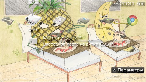 ���� 'PSP Theme Sand [RUS]' � ������� PTF ��� PSP