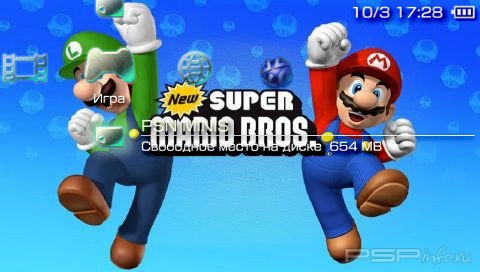 ���� 'Super Mario [RUS]' � ������� PTF ��� PSP