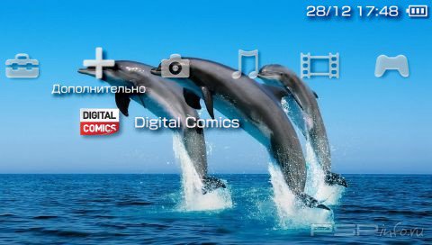 Тема 'Дельфины [RUS]' в формате PTF для PSP
